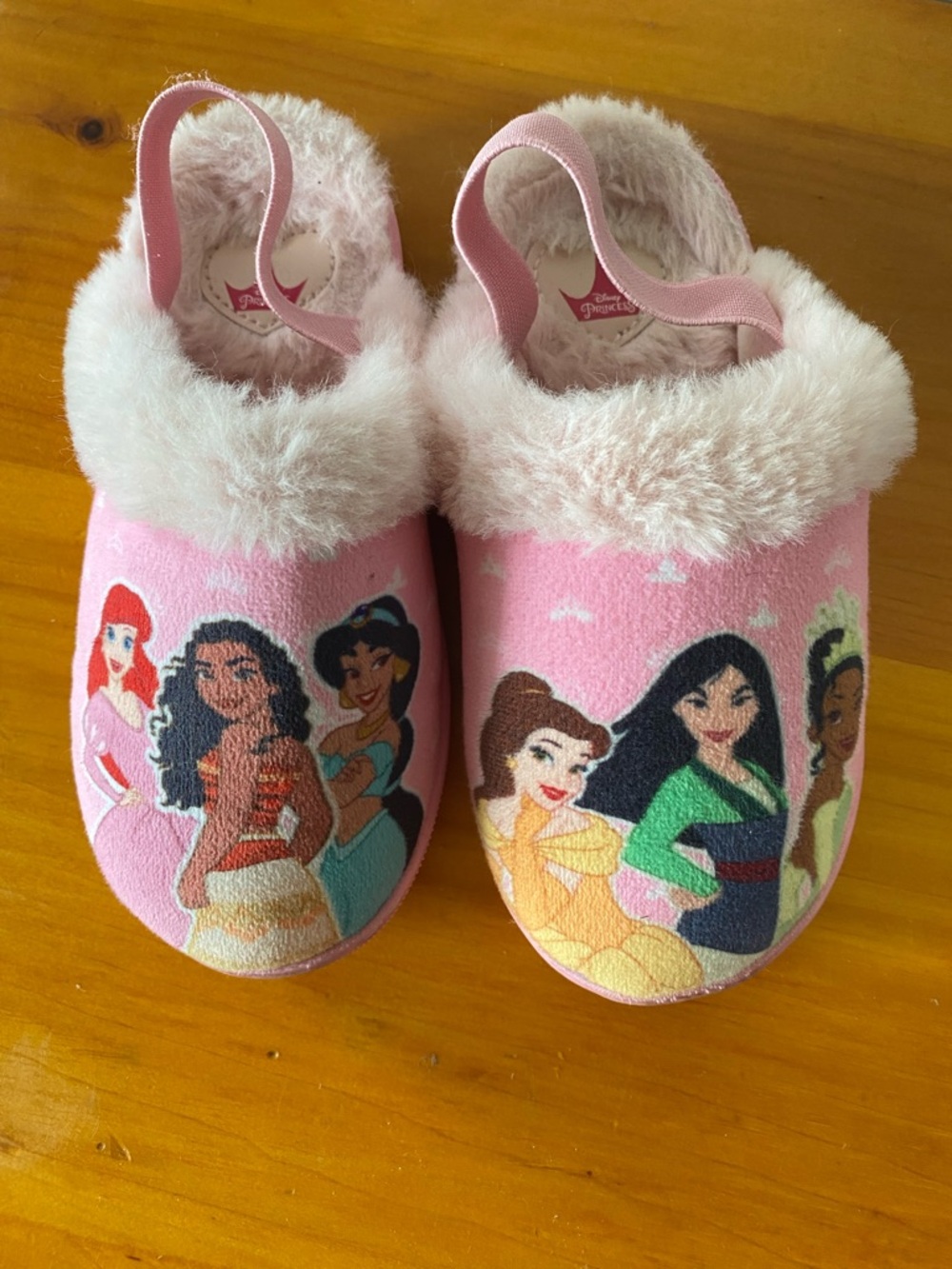 Girls' Pink Princess Faux-Fur Lined Slippers